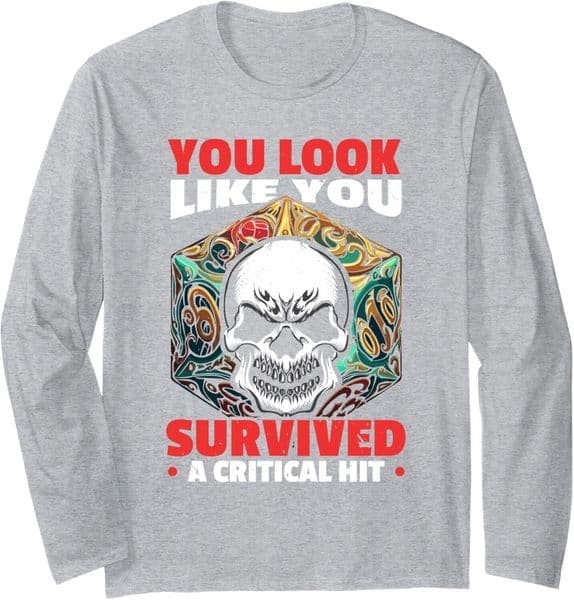 Long Sleeve Shirts for RPG Gaming Role Playing D20 Tabletop Games Funny RPG Gamer Streetwear Casual tops clothes Warm and handsome