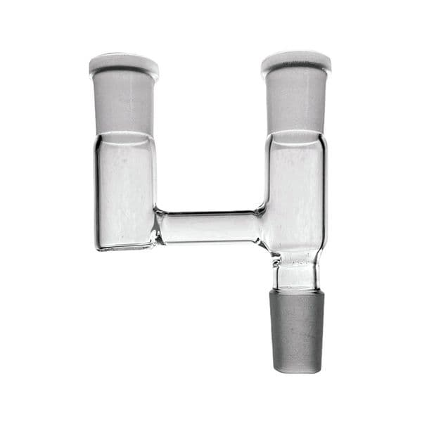 Three way glass adapter with glass stopper 14mm 18mm male female glass adapter