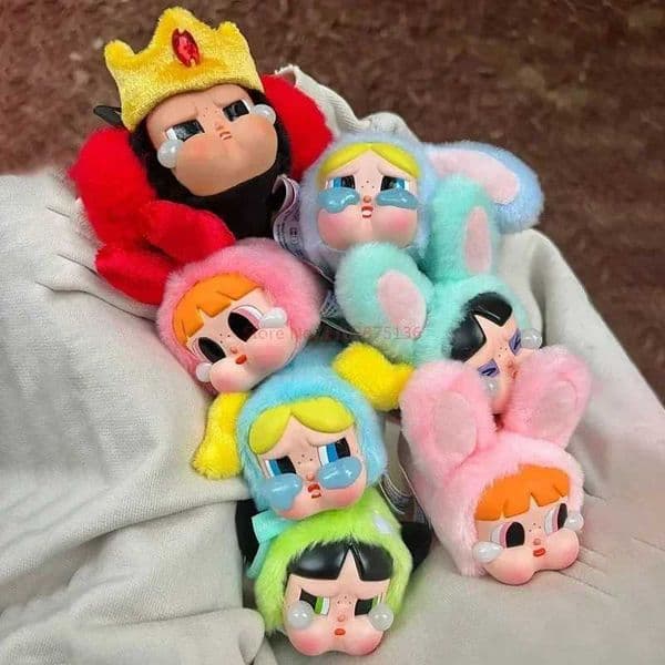 Blind Box Series Crybaby Vinyl Base Plush Toy Decoration Mystery Box Action Character Doll Trend Desktop Decoration Toy Gift X241127