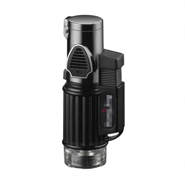 Creative Three Spray Gun Head Lighters Windproof Triple Jet Flame Torch Cigar Lighters Smoking Accessories