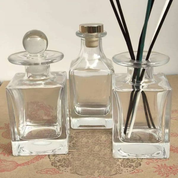150ML Flameless Aroma Fresh Air Aromatherapy Clean Glass Diffuser Bottle 200ml Reed Diffuser Square Empty Bottle