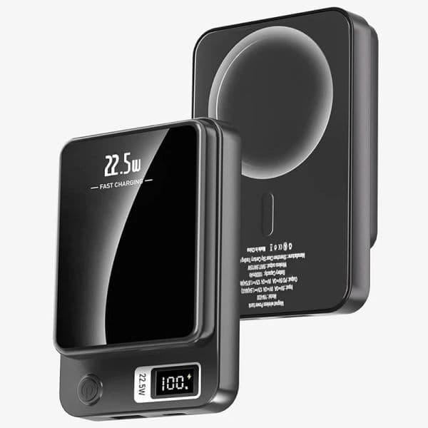 2024Magnetic Wireless Power Bank 10000mAh, Fast Charging Portable Magsafe Charger for iPhone, Samsung, Huawei, Ultra-Slim External Battery Pack, Black dh910320090