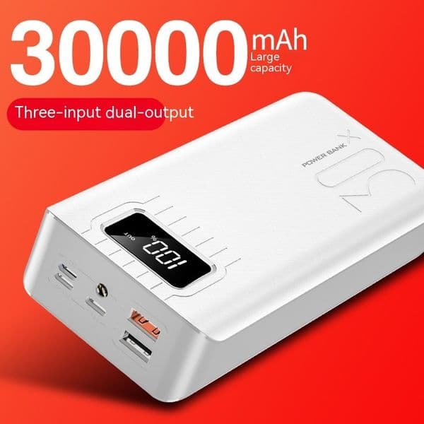Power Bank 30000mAh Portable Charging Pover Bank USB Power Bank External Battery Charger For iPhone 12Pro Xiaomi Huawei