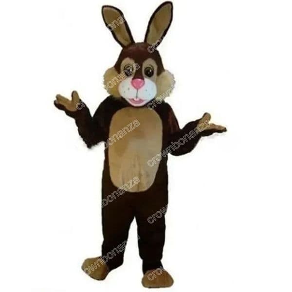 New style Brown Rabbit Mascot Costumes Halloween Cartoon Character Outfit Suit Xmas Outdoor Party Outfit Unisex Promotional Advertising Clothings
