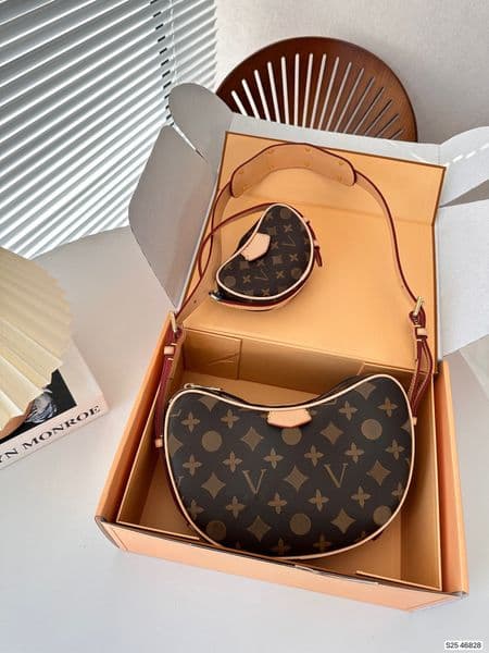 M46828 Genuine leather CROISSANT designer bag 2024 fervent shoulder bag clutch handbag luxury tote bag with coin purse crossbody package evening bags