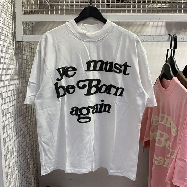 Designer Men's T-shirt Foam printed high street loose men's and women's casual Loose T-shirt top hip hop clothing