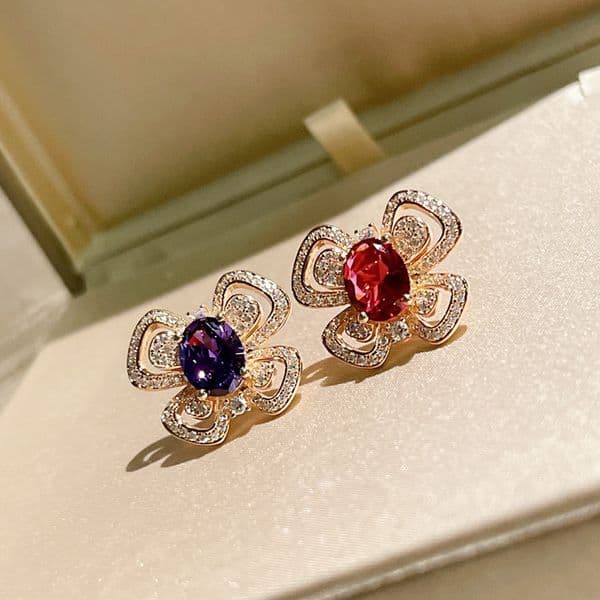 designer dangle earrings for woman diamond Sterling Silver Gold plated 18K highest brand brand diamond brand designer fashion anniversary gift with box 045