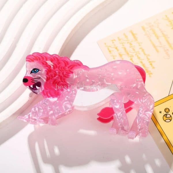 New Cartoon Animal Lion Hair Claw Cute Acetate Claw Clip Creative Hair Clip for Women Girls Hair Accessories