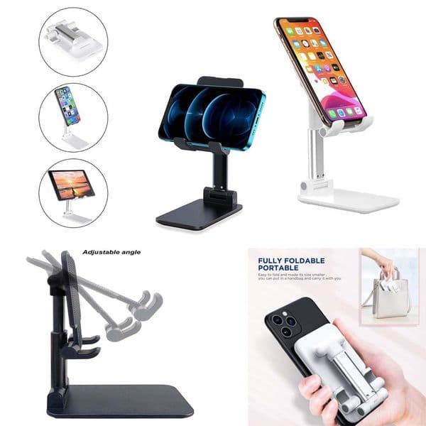 Universal Desktop Mobile Phone Holder for IPhone IPad Tablet Adjustable Height Angle Table Cell Phone Desk Stand Fold Bracket