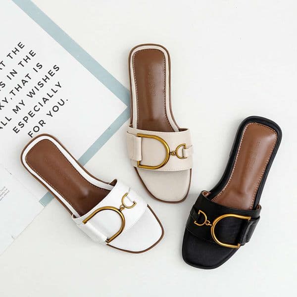 Wholesale 2025 Summer Outdoor Women Shoes Famous Designer Brand Female Heels Sandals Fashion Slipper for Lady