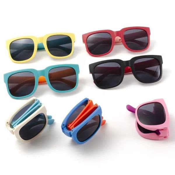 Foldable Kids Sunglasses Children Sun Glasses Anti-uv Baby Sun-shading Eyeglasses Girl Boy Student Sunglass for Party Photography Outdoor Beach Kid Accessories
