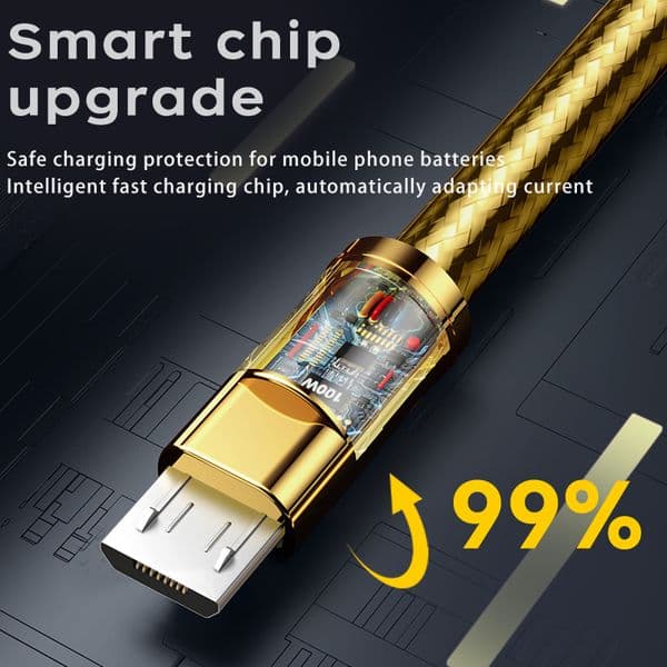 100W 3A Micro USB Fast Charging Cable High Speed USB 2.0 A Male To Micro B For Xiaomi VIVO Huawei Honor Samsung Phone Data Cord