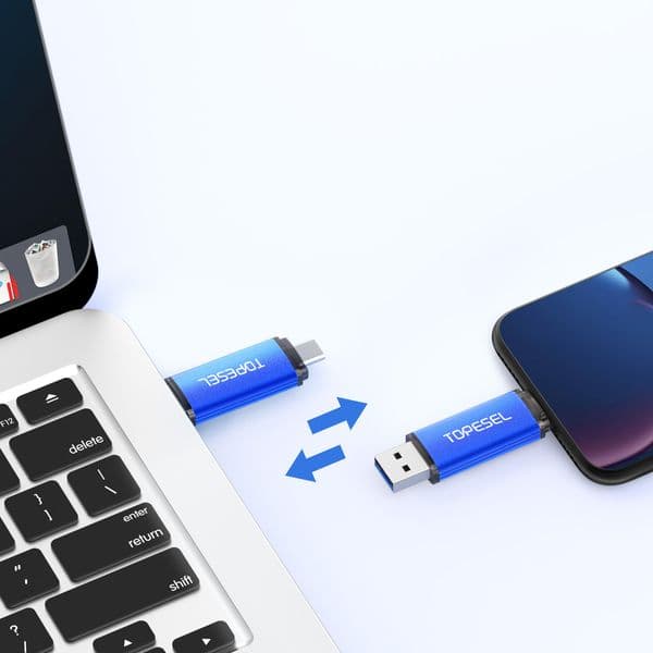 TOPESEL USB 2.0 TYPE C USB Flash Drive OTG Pen Drive 64GB 32GB 16GB USB Stick 2 in 1 High Speed Pendrive