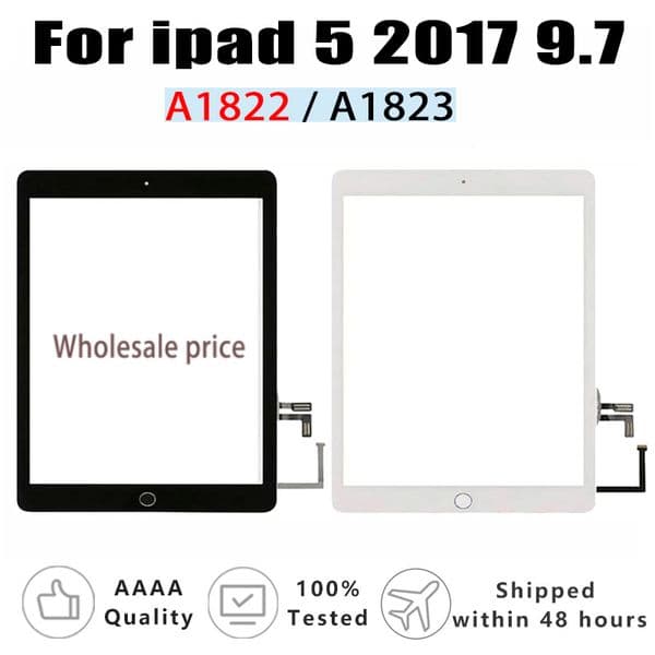 Wholesale For iPad 5 A1822 A1823 A1474 Air 1 A1475 A1476 Touch Screen Digitizer Panel Assembly Display With Adhesive