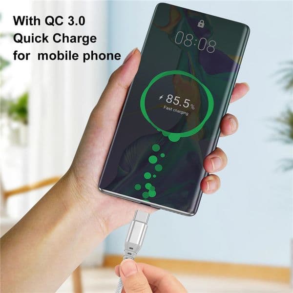 UKGO 3A USB Type C Cable For Iphone 15 Realme Xiaomi Samsung Fast Charging Wire USB-C Charger Data Cord Cables For iPad Samsung