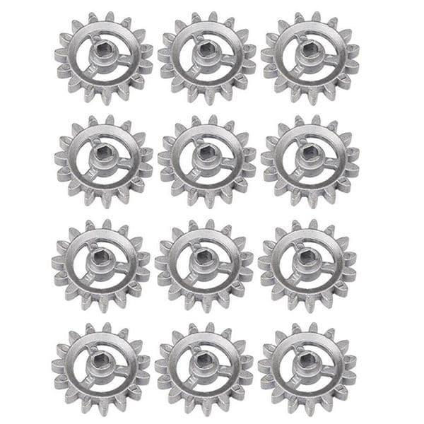 12pcs Durable BBQ Gear Heat Resistant Accessories Barbecue Frame Gear DIY Parts Automatic Revolving Mini Hardware Wheel Aluminum