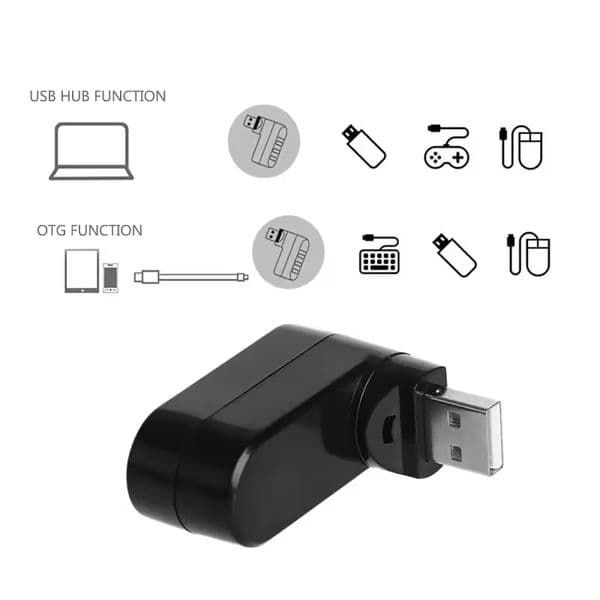 3 Port Multi USB 3.0 Hub Mini USB Hub Adapter High Speed Data Transfer Rotate Splitter Adapter For Macbook Computer Accessories