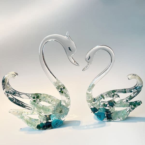 DIY Swan Ornament Epoxy Resin Mold Desktop Swan Decorative Ornament Mirror Silicone Mould Home Party Decoration