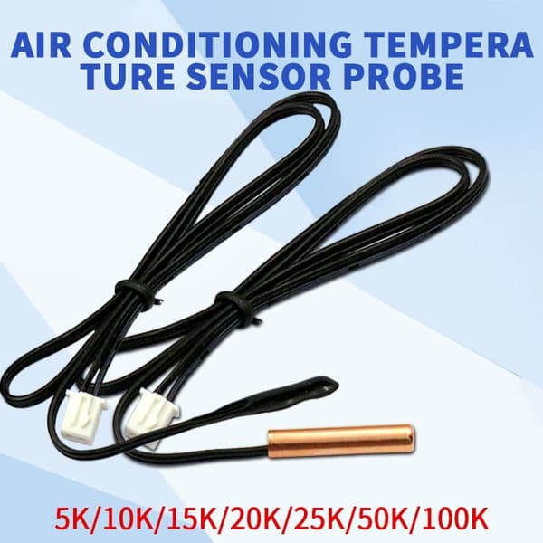 1pcs 40cm Air Conditioning Temperature Sensor 5K 10K 15K 20K 50K 100K Air Conditioner Tube Sensor Rubber Head Copper Head