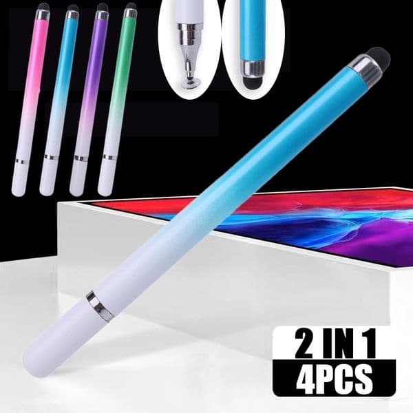 Touch Screens Pencil Stylus Pens High Sensitivity Disc & Silicone Tip Compatible for IPad IPhone Android, Microsoft Tablets Pen