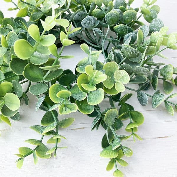 25cm Candle Ring Artificial Eucalyptus Leaves Wreaths Candle Rings For Pillars Farmhouse Wedding Home Door Tabletop Decoration