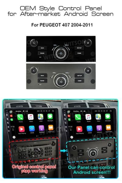 OEM Style Control Panel For PEUGEOT 407 2004-2011 Dashboard Control Key Car Accessory