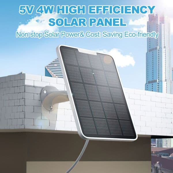 Weatherproof 4W Solar Panel for Arlo Pro 3/Pro 4/Pro 5S/Ultra/Ultra 2/Go 2 Camera with Rotatable Bracket 9.8ft Power Cable