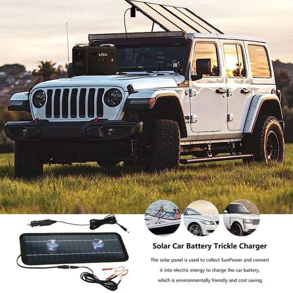 Solar Car Battery Charger Portable 12V Photovoltaic Power Panel Cost Effective Solar Trickle Charger For Car Yacht RV Battery