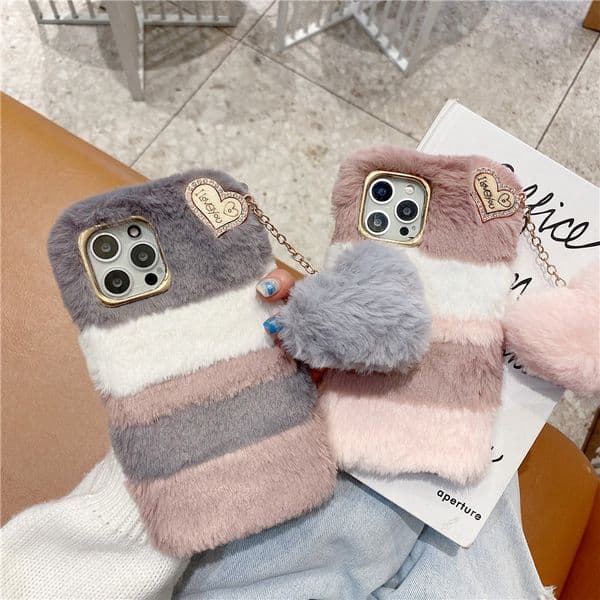 Plush Fur Soft Silicone Pendant Phone Cases For Huawei P50 P40 P30 P20 Lite P smart 2019 Y6 Y7 Y9 Y6P Y8P Nova 3I Honor 8A 9X 8X