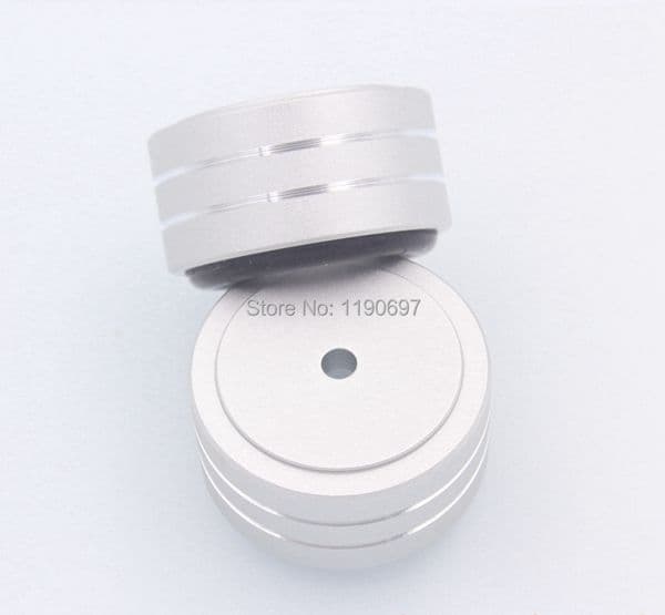 4Pieces Shock Absorber Amplifier Feet Speaker Turntable Feet Spike Rubber Ring Amplifier Feet Aluminum 40*20MM Black Silver Gold