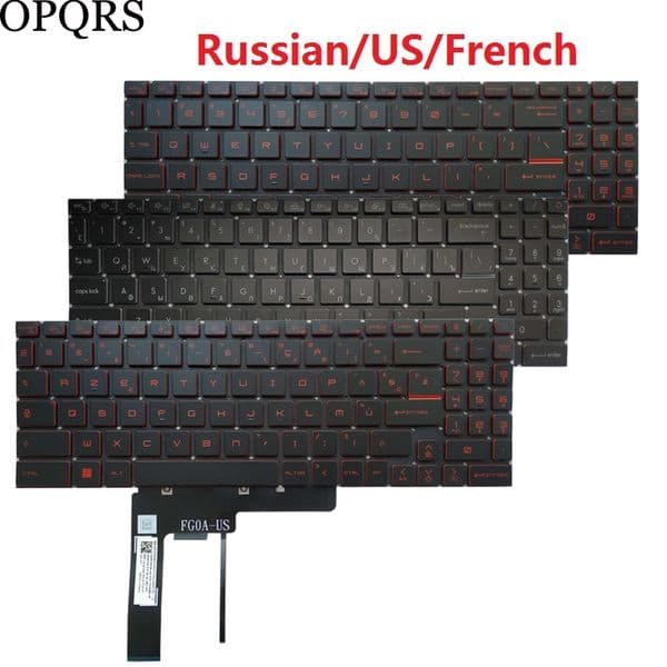 Russian/US/Spanish/French laptop keyboard FOR MSI GL66 GF66 MS-1581 1582 1583 1585 GL76 GF76 MS-17L1 17L2 17L3 MS-17L4 MS-17L5