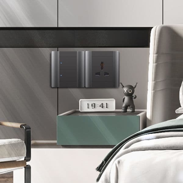 International General Standard Reset Point Switch,with LED Indicator Light Switch Panel,EU UK Universal Power socket AC110-250V