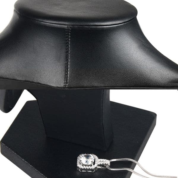 Black PU Bust Shape Exhibitor Jewelry Display Gray Necklace Pendant Mannequin Holder Jewellery Stand