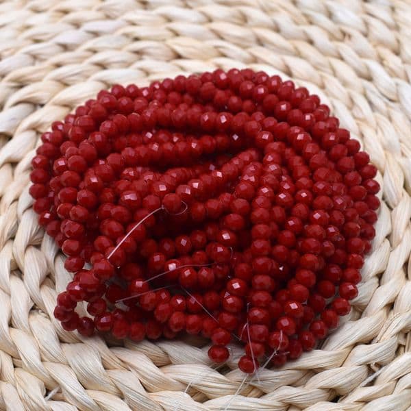 Sale Solid Colors 4*6mm 82pcs Rondelle Austria faceted Crystal Glass Beads Loose Spacer Round Beads For Jewelry Making Diy