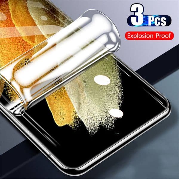 3Pcs Full Cover For Samsung Galaxy S21 Ultra Screen Protector For Samsun S20 Plus S 20 S 21 + Protective Hydrogel Films Armor