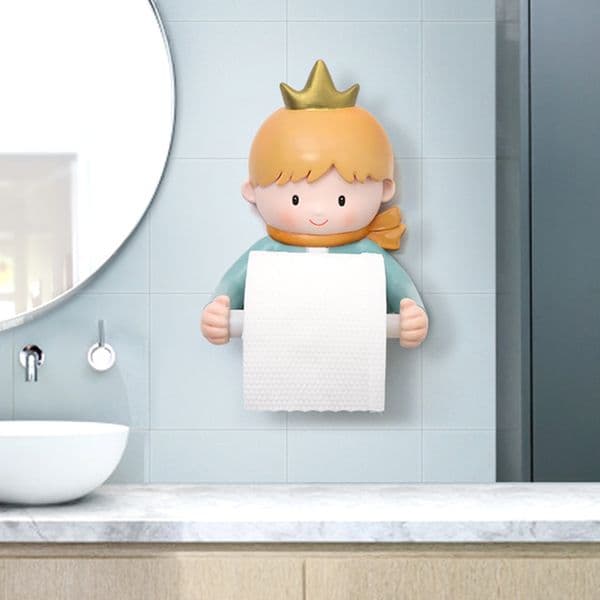 Creative Fairy Tale Prince Plastic Toilet Paper Towel Paper Roll Holder Bathroom Accessories Punch-free Towel Paper Holder