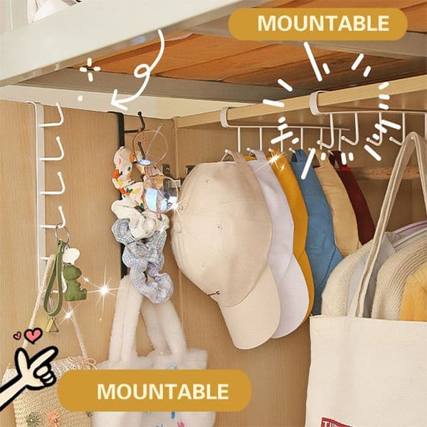 New Long Row of Hooks Behind Door Bag Hanger Ins Dormitory Storage Hanger Wall Storage Rack Hat Storage Artifacts Organization