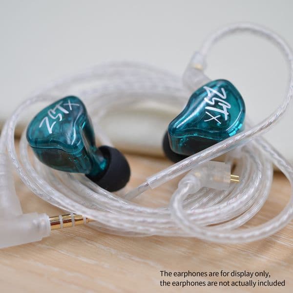 KZ ZSX/ZSN Pro/ZS10 Pro/AS16 Headphones Silver Plated Upgrade Cable 2 Pin 0.75MM High Purity Oxygen Free Copper Earphone Wire