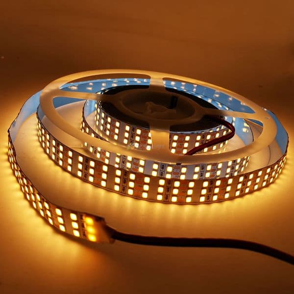 Super Bright Tirple Row 2835 Led Strip 360 leds/M 1800 leds DC12V/24V White/Warm White 16mm PCB Flexible Tape Rope Stripe Light