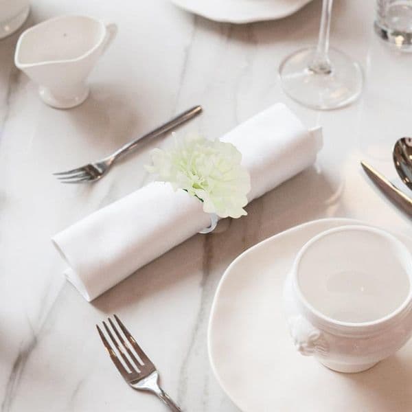Rings For Napkins Artificial Flower Beautiful Alloy Napkin Rings Serviette Buckles Adornment Decorative Gold Plated Catering