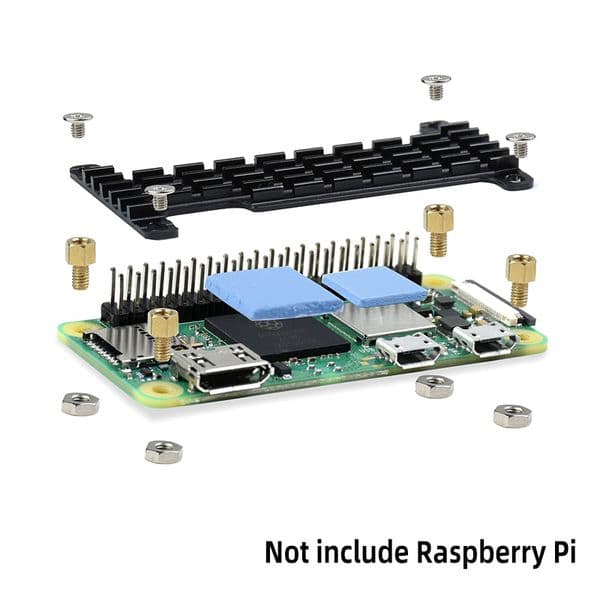 Raspberry Pi Zero 2 W Aluminum Heat Sink with SiliconeThermal Pad for Raspberry Pi Zero W Pi0