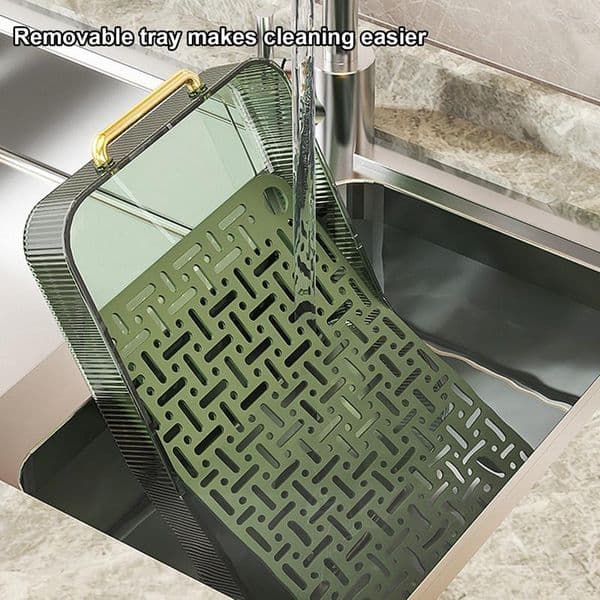 Double Layer Drain Tray Tea Tray Double Layer Large Capacity Rectangular Cup Drain Board Multifunctional Serving Tray With