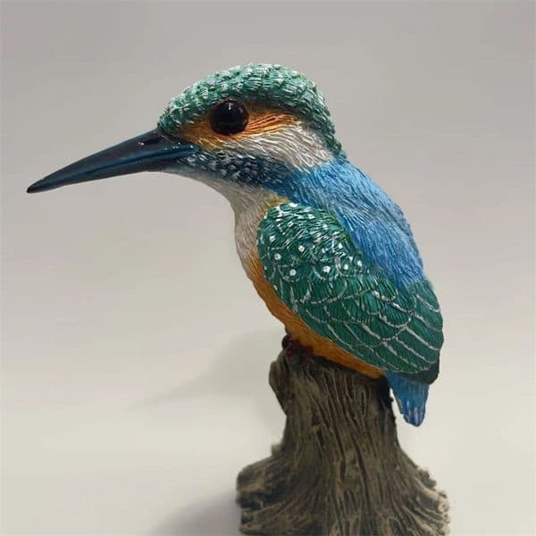 Landscape Kingfisher Resin Statue Desktop Ornament Winter Wren Model Crafts Home Decorations