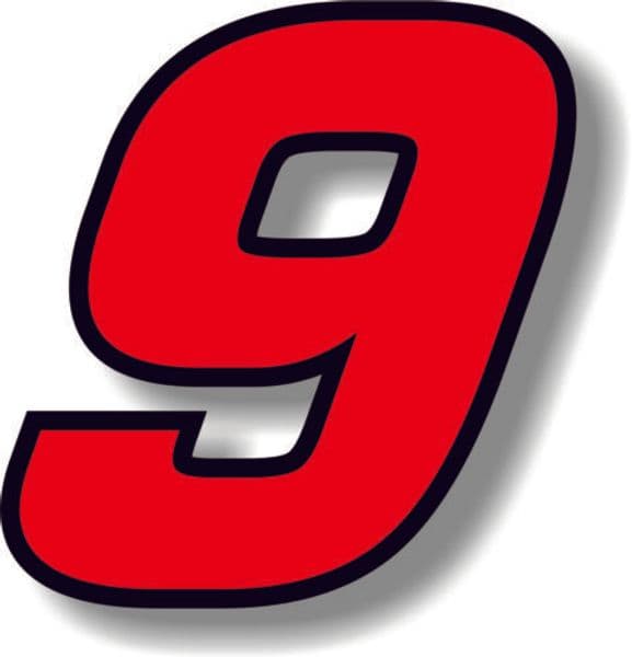 Fuzhen Boutique Decals Exterior Accessories Popular Car Stickers Black (Red Outline) Quare Font Race Number Racing Number Decal
