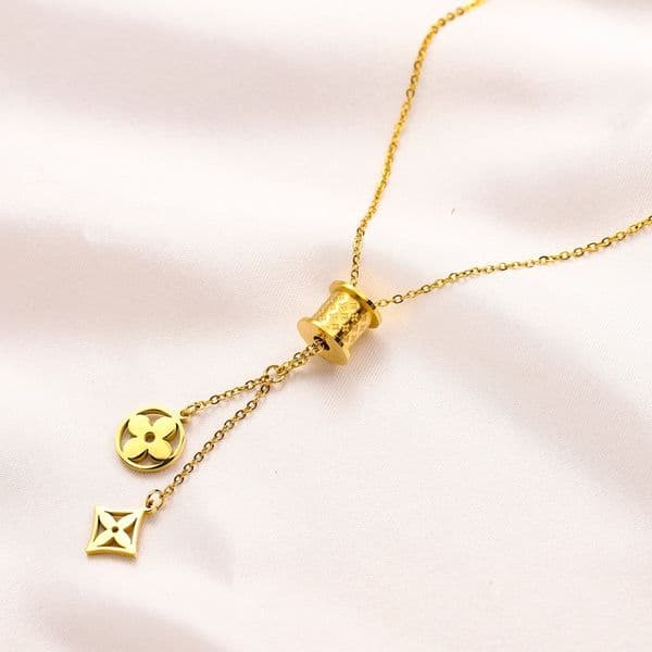 Luxury Designer Necklace Pendant Clavicle Chain Gold Silver Choker Neckalce For Women Jewelry Wedding Gift