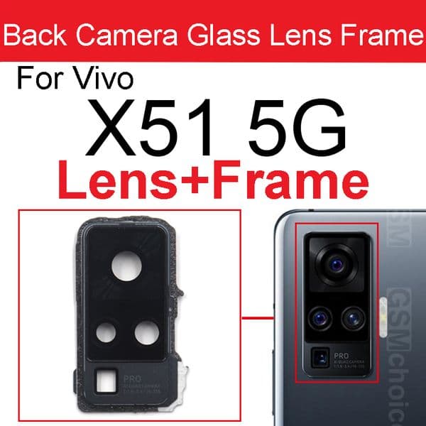 Back Rear Camera Glass Lens Frame Cover For Vivo X50 X60 X50Pro X60Pro+ Plus X51 5G Camera Lens Frame Holder Bracket Sticker