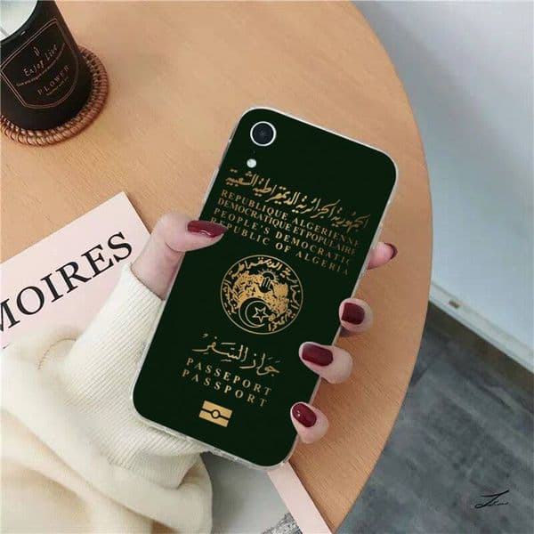 Algerian Algeria Flag Passport Phone Case for iPhone 13 11 12 pro XS MAX 8 7 6 6S Plus X 5S SE 2020 XR cover