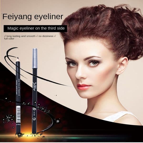 Black&Coffee Eyeliner Pen Natural with a Lid Long Lasting Eyebrow Tattoo Pen High Pigmented Smooth Eye Makeup Tool for Beginner