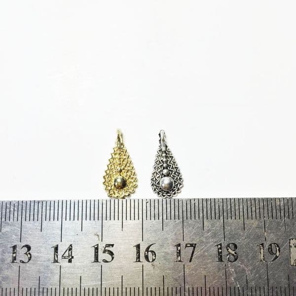 Eruifa 20pcs 18*9mm Nice Drop Zinc alloy charms Wholesales necklace,earring bracelet jewelry DIY handmade 2 colors
