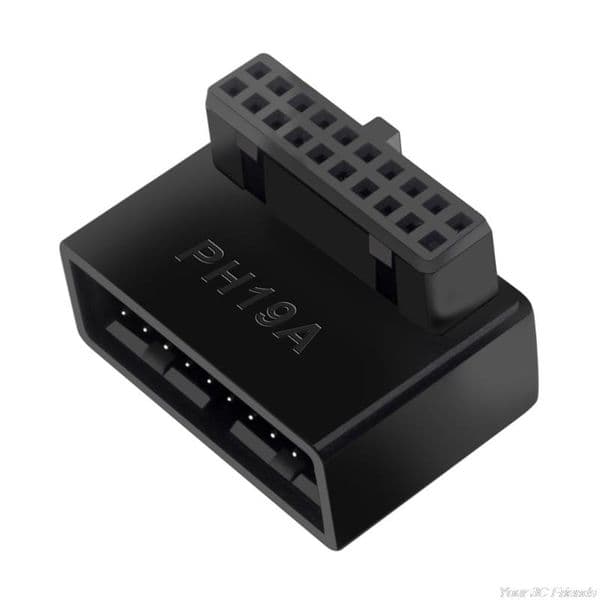USB3.0 19/20Pin Steering Joint Socket Desktop Computer Motherboard Vertical Pin Holder 90 Degree Elbow Plug Port N04 21 Dropship